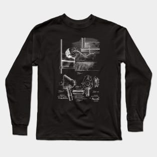 respirator Vintage Patent Drawing Long Sleeve T-Shirt